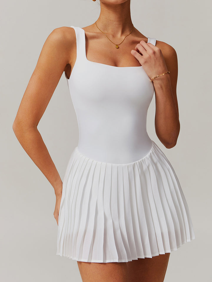 Accordion Pleated Tennis Dress