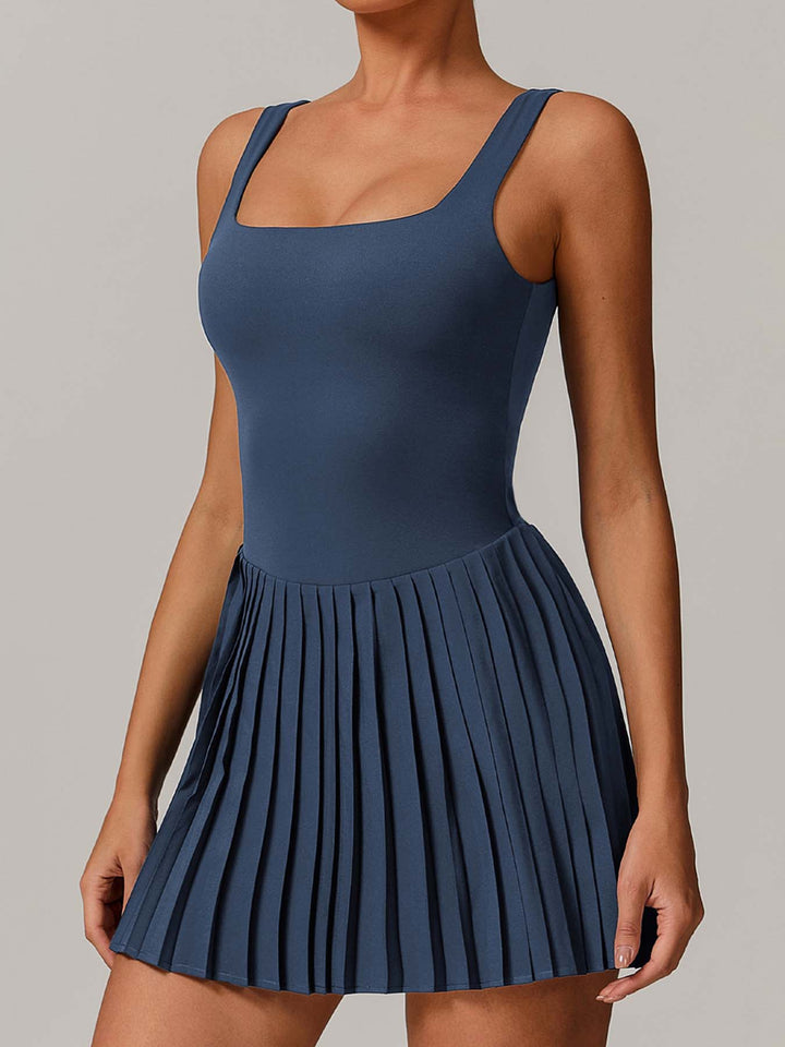 Accordion Pleated Tennis Dress