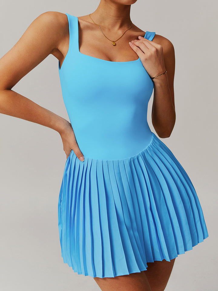 Accordion Pleated Tennis Dress
