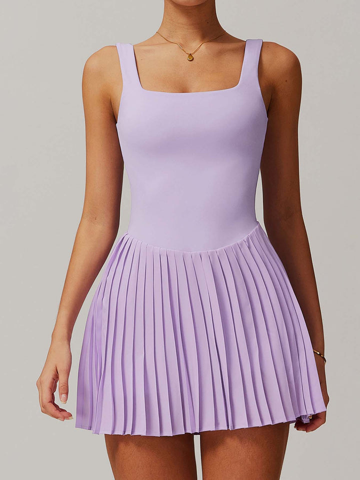 Accordion Pleated Tennis Dress