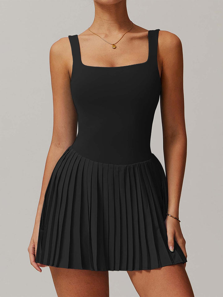 Accordion Pleated Tennis Dress