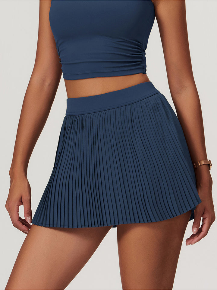 Accordion Pleated Sports Skirt