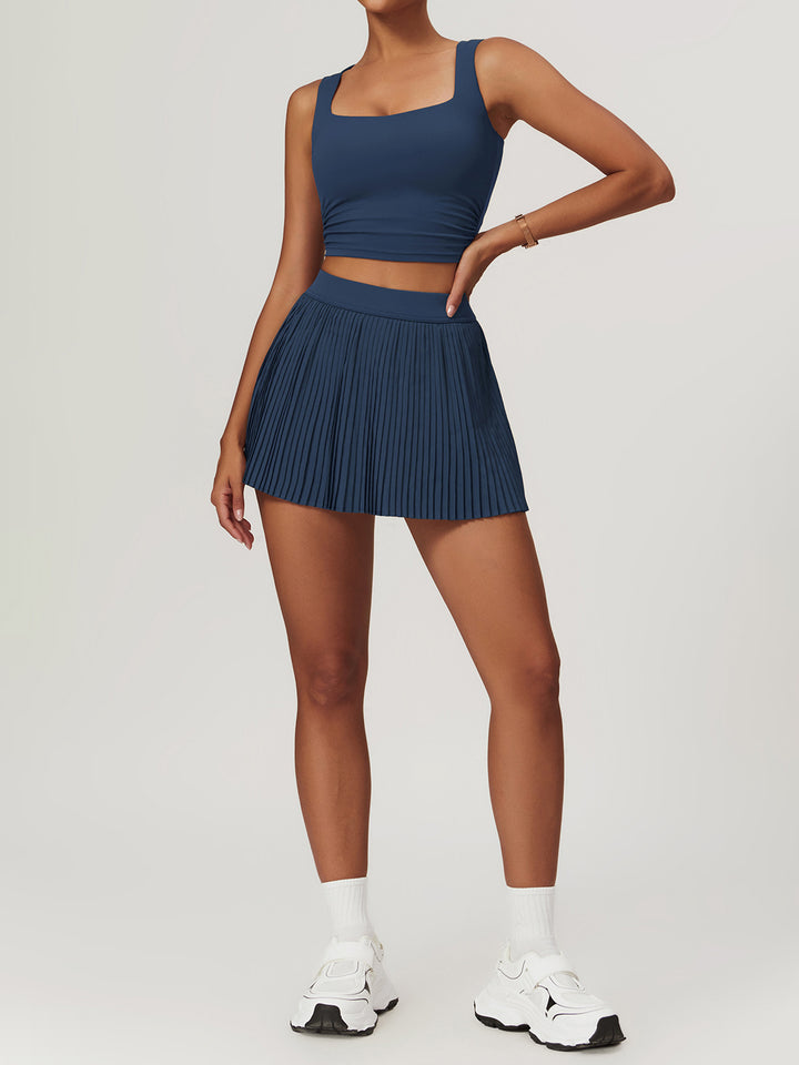 Accordion Pleated Sports Skirt