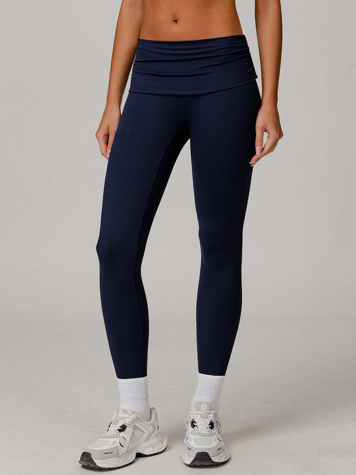 Cloud-Like Folded Waist Sports Bottoms