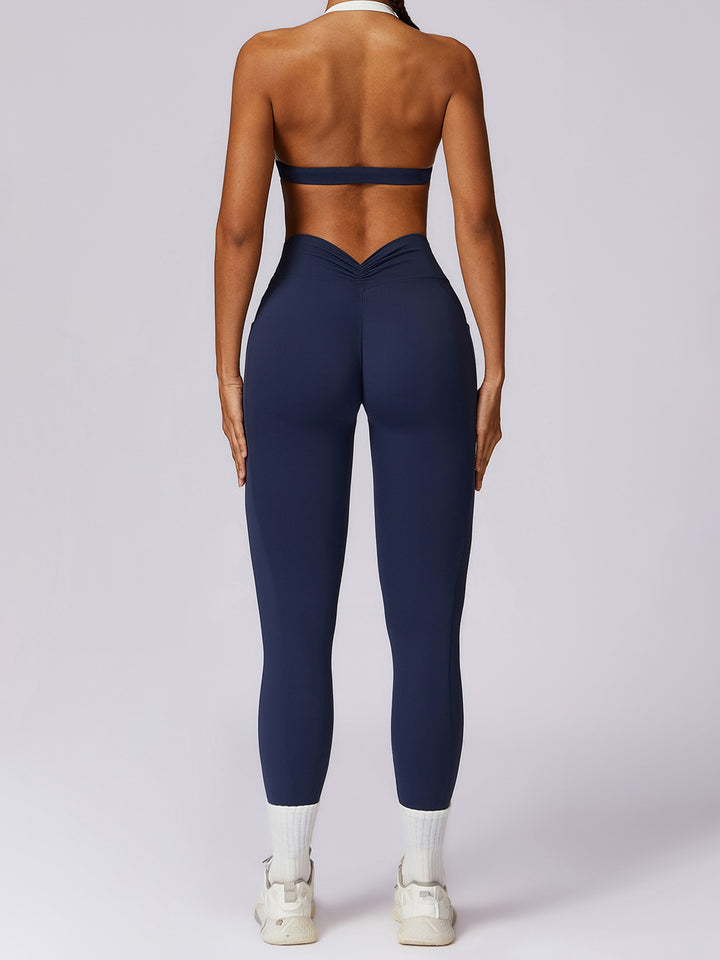 Cloud Halter Open Back Sports Bras