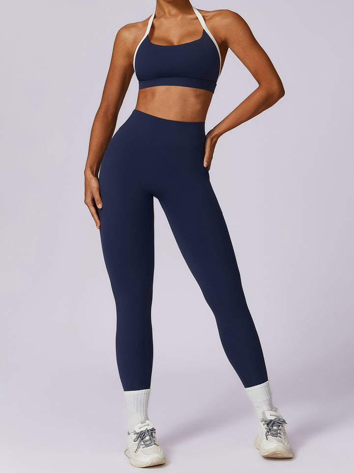 Cloud Halter Open Back Sports Bras