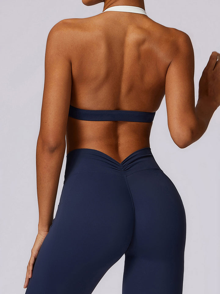 Cloud Halter Open Back Sports Bras