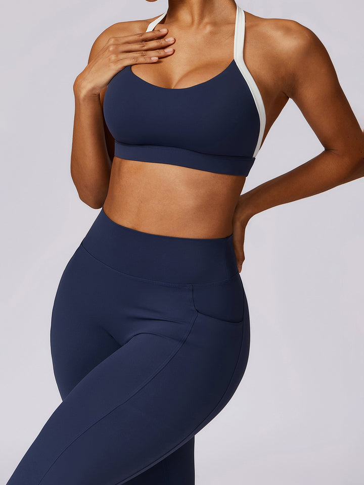 Cloud Halter Open Back Sports Bras