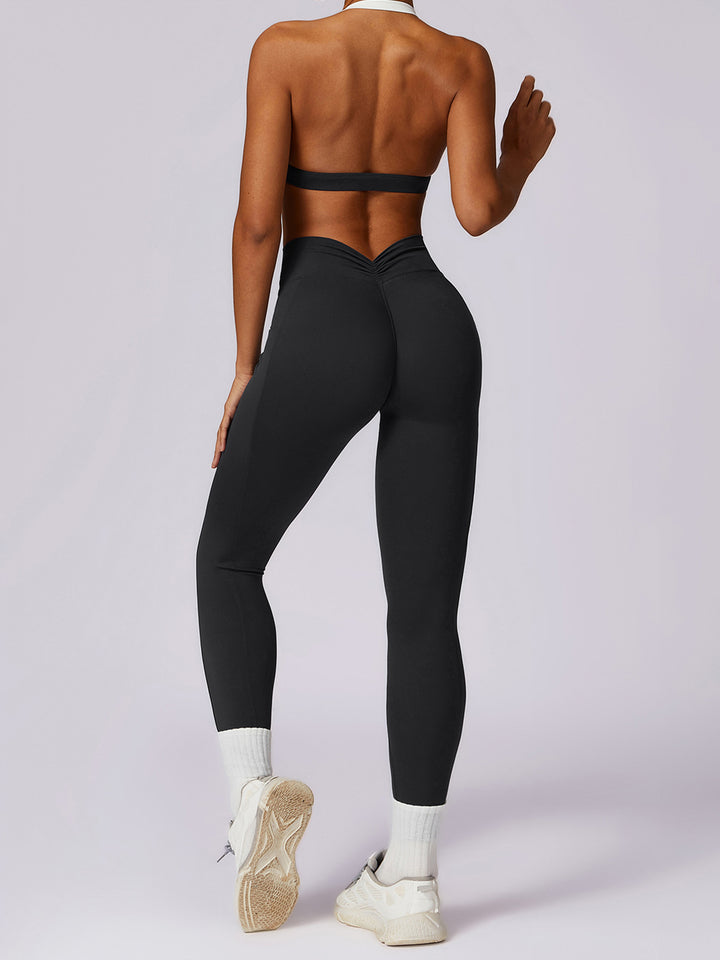 Cloud Halter Open Back Sports Bras