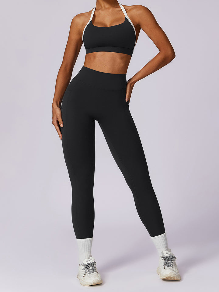 Cloud Halter Open Back Sports Bras