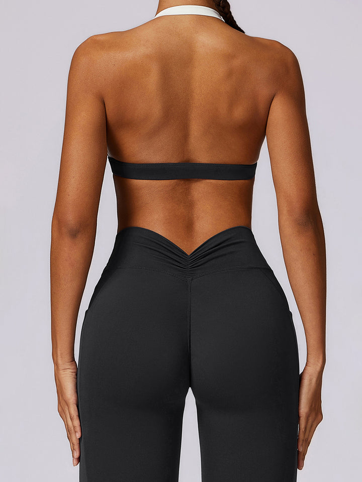 Cloud Halter Open Back Sports Bras