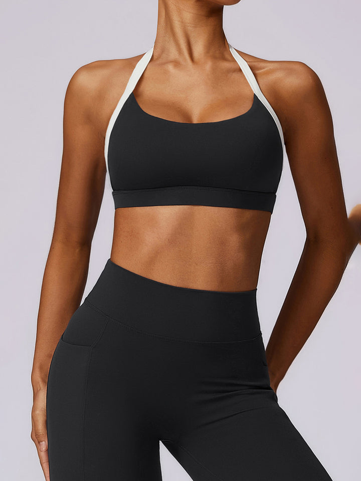 Cloud Halter Open Back Sports Bras