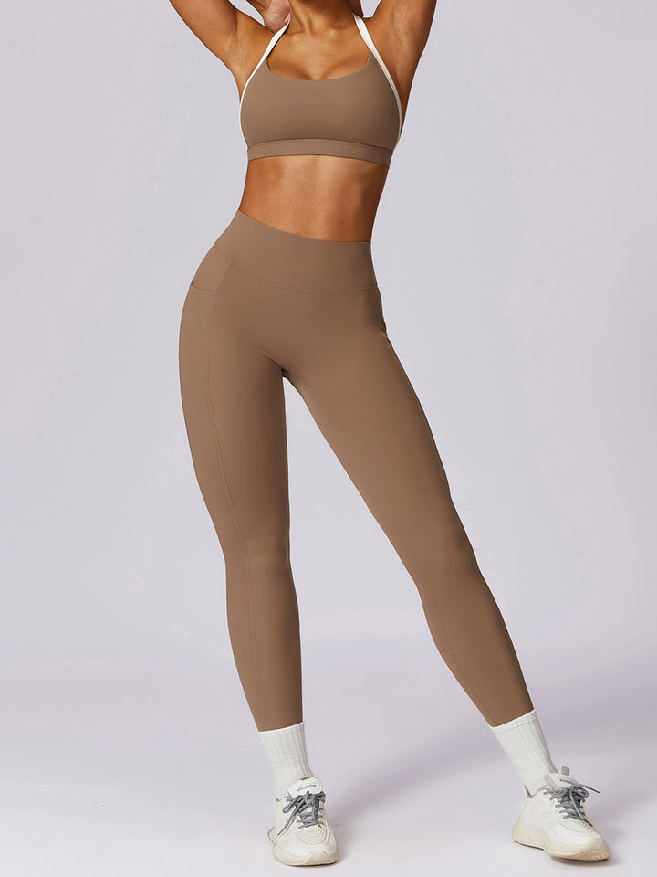 Cloud Halter Open Back Sports Bras