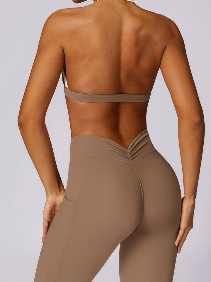 Cloud Halter Open Back Sports Bras
