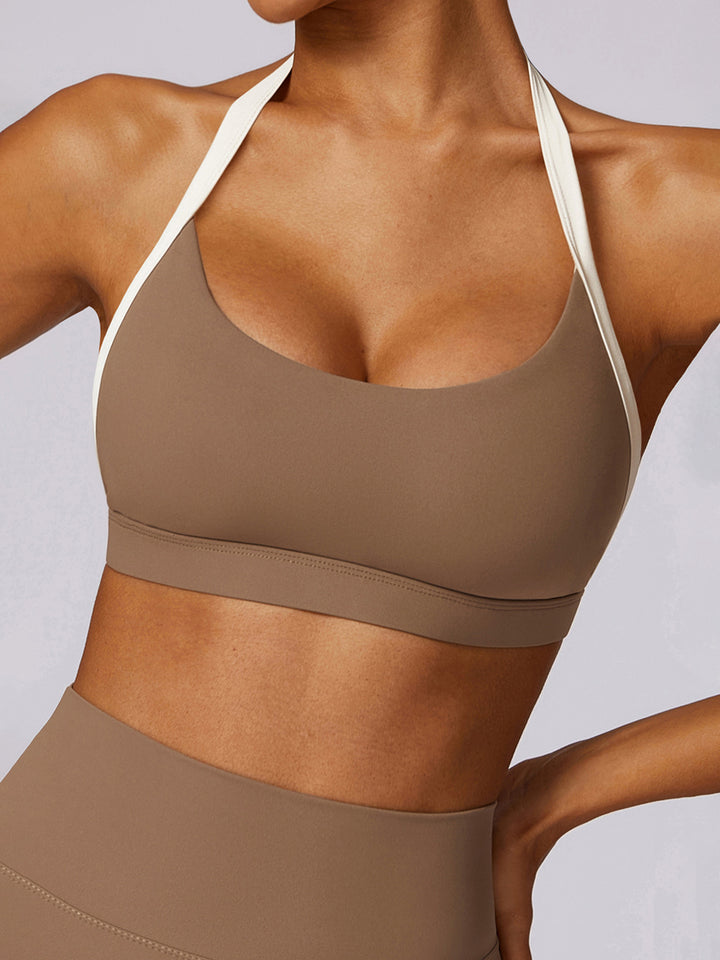 Cloud Halter Open Back Sports Bras