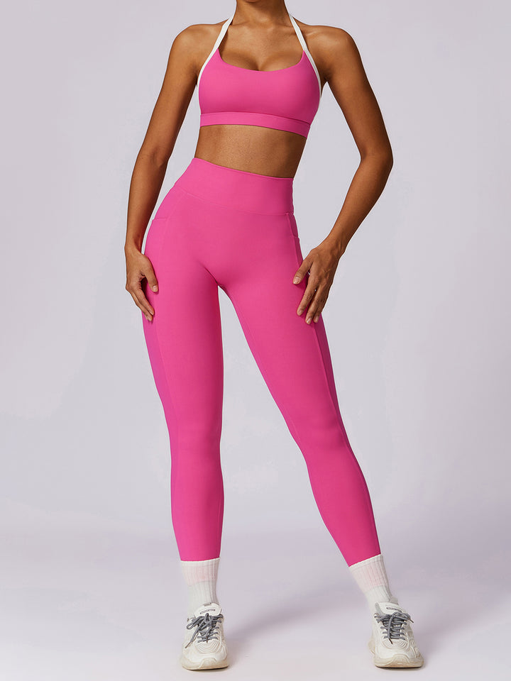 Cloud Halter Open Back Sports Bras