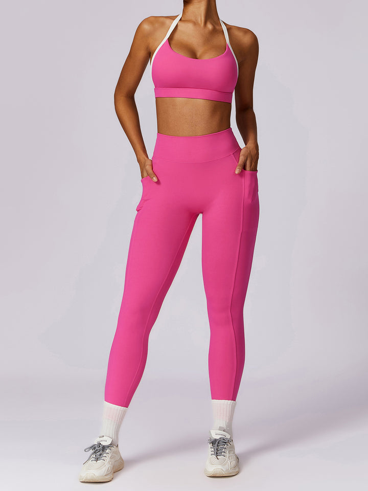 Cloud Halter Open Back Sports Bras