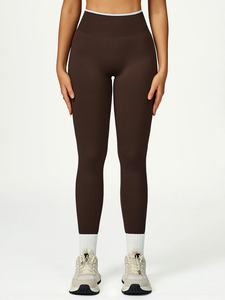 Contrast Edge Seamless Sports Pants
