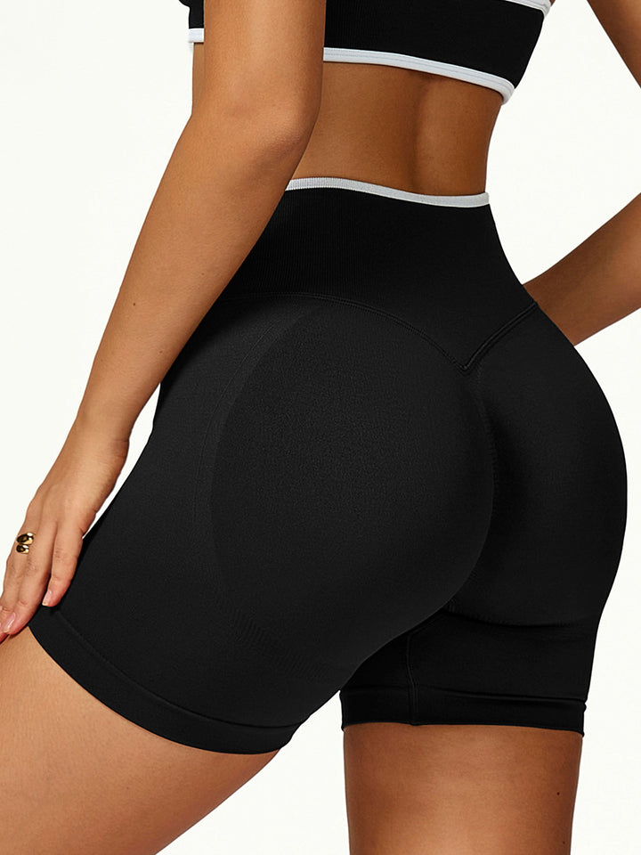 Contrast Edge Seamless Sports Shorts