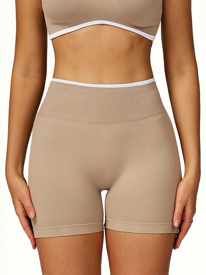 Contrast Edge Seamless Sports Shorts