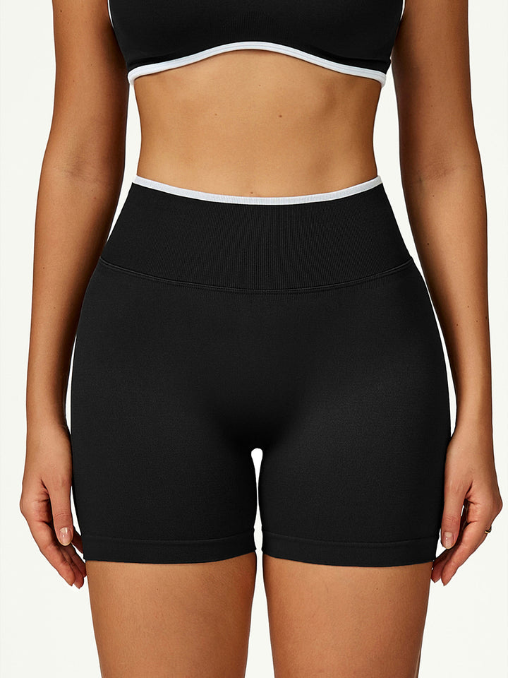 Contrast Edge Seamless Sports Shorts