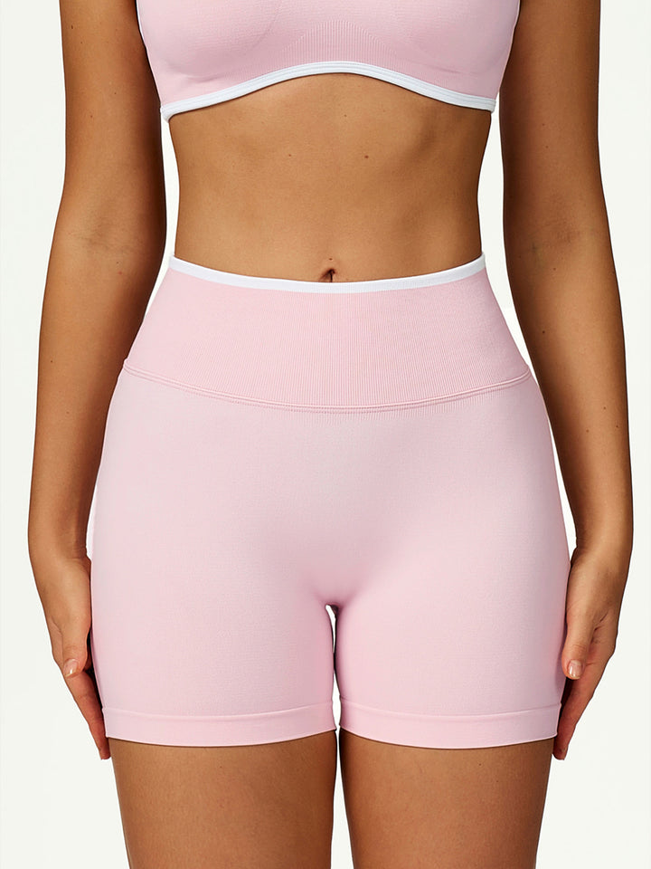 Contrast Edge Seamless Sports Shorts