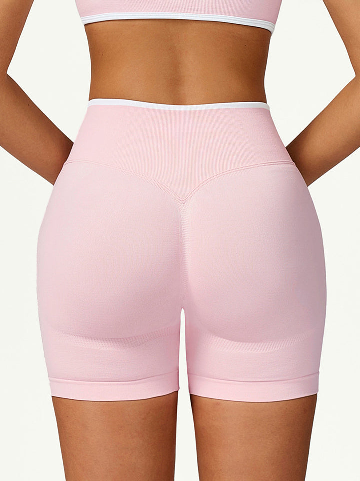 Contrast Edge Seamless Sports Shorts