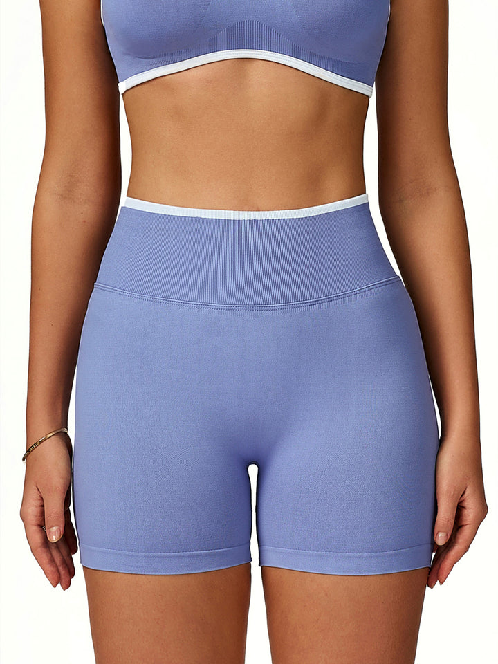 Contrast Edge Seamless Sports Shorts