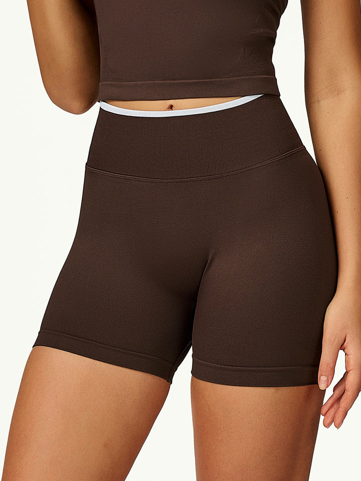 Contrast Edge Seamless Sports Shorts