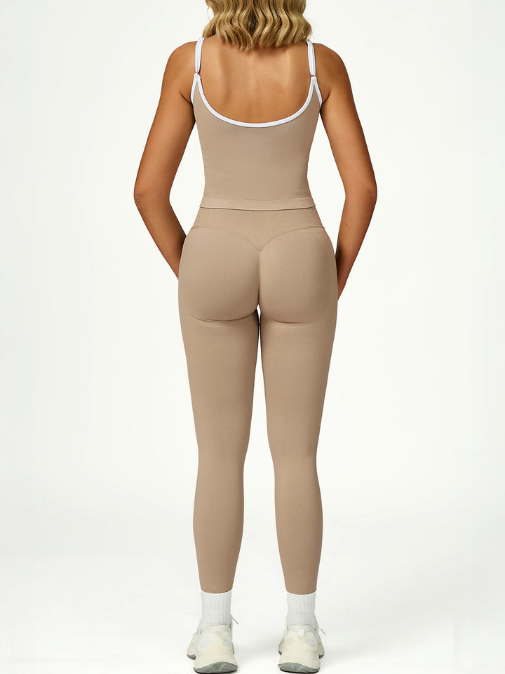 Contrast Edge U-Back Sports Top