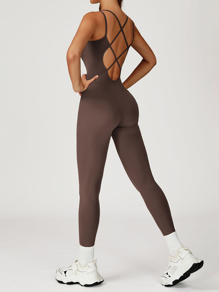 Cross-Back Nude Bodysuit