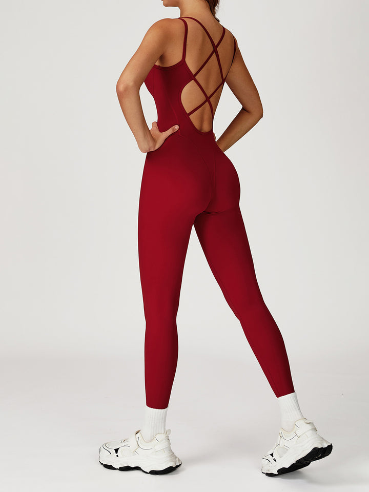 Cross-Back Nude Bodysuit