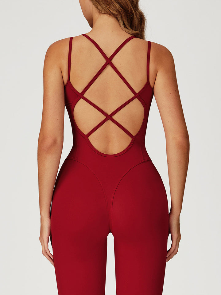Cross-Back Nude Bodysuit