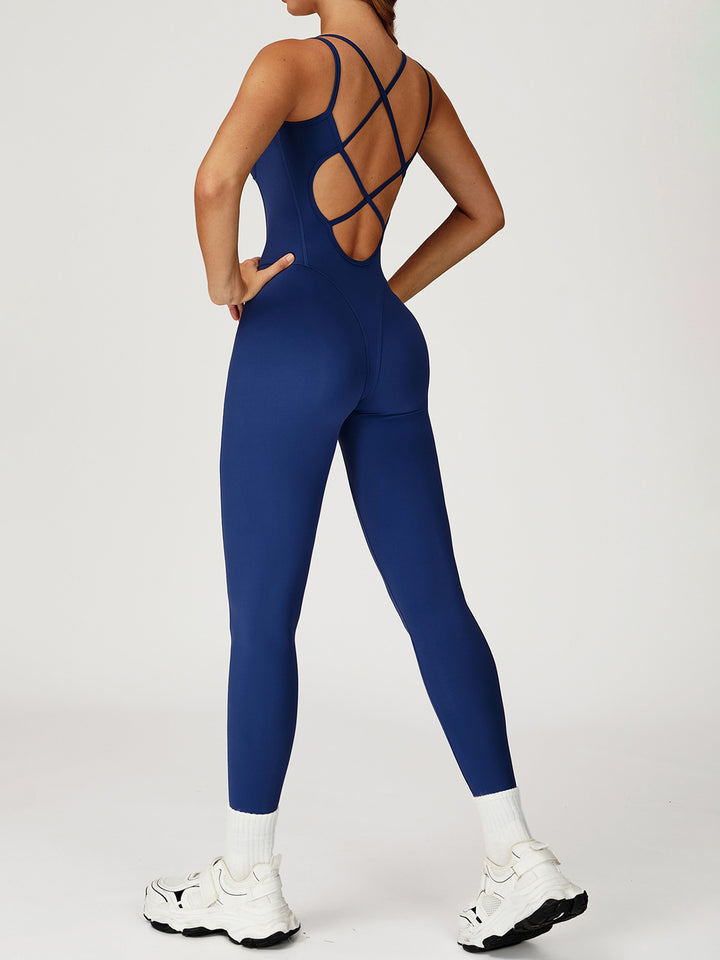 Cross-Back Nude Bodysuit