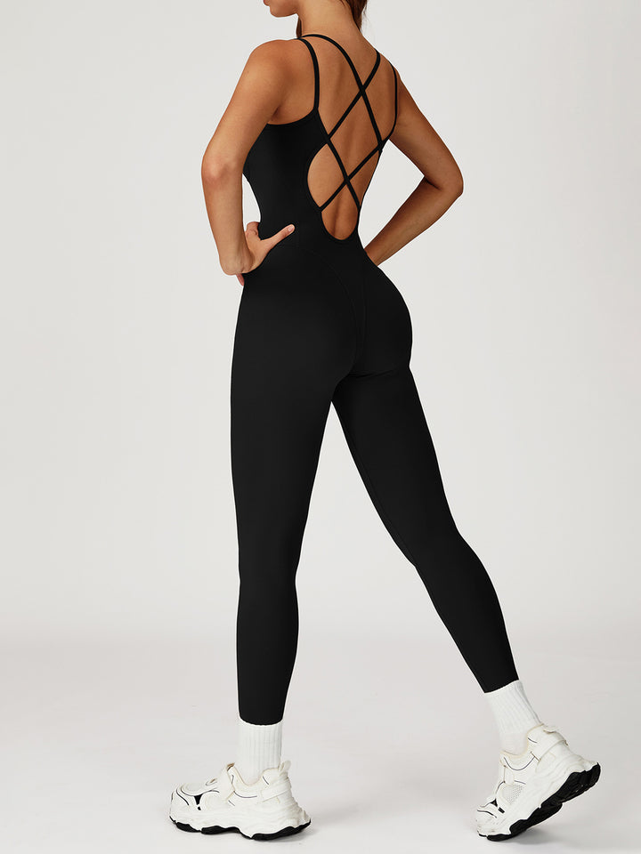 Cross-Back Nude Bodysuit