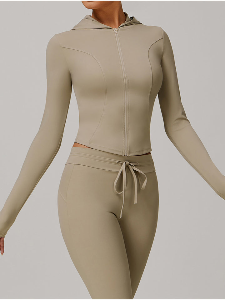 Cross-Waist Flared Sports Bottoms