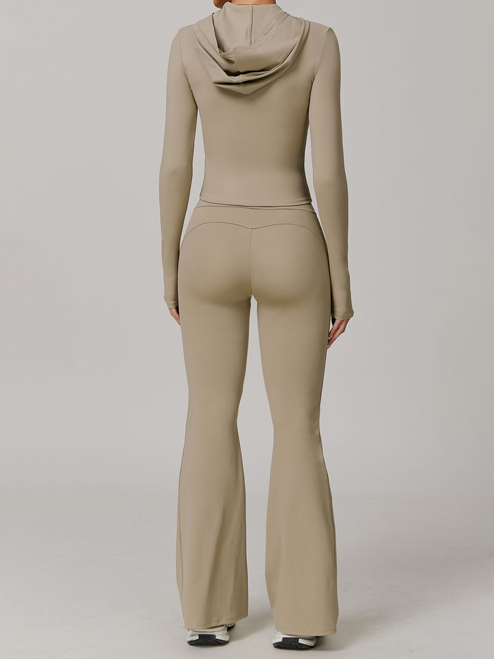 Cross-Waist Flared Sports Bottoms