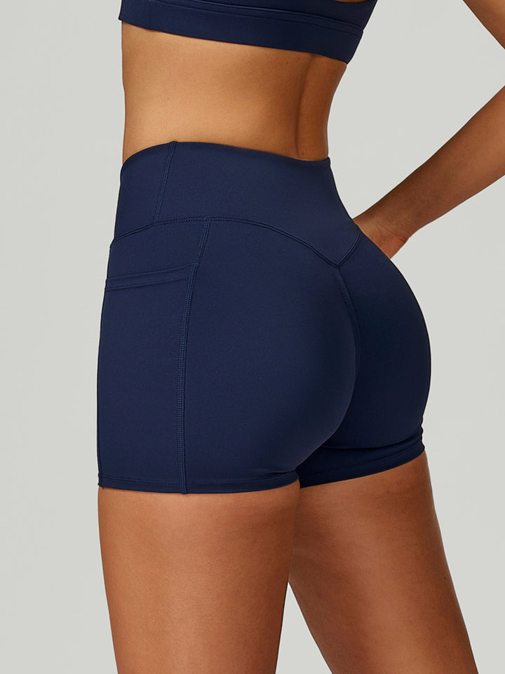 Cross-Waist Pocket Sports Shorts