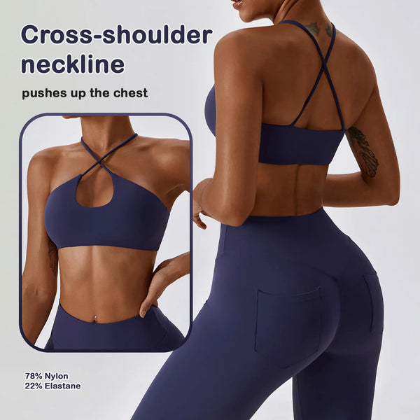 Cross Push-up Beauty Back Yoga Bra