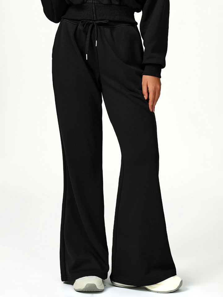 Elastic Drawstring Wide-Leg Pants