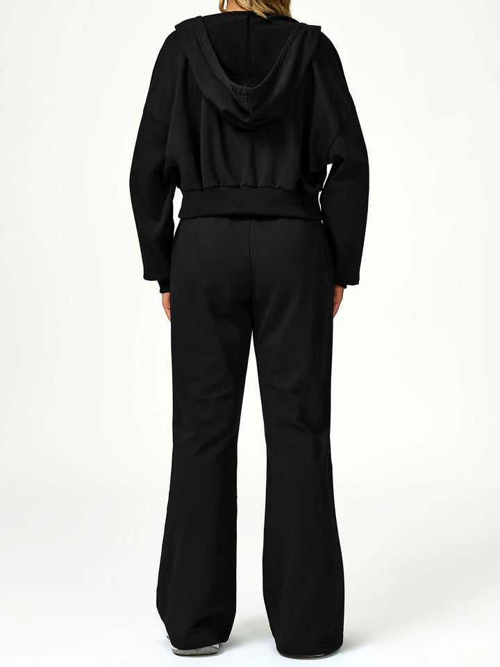 Elastic Drawstring Wide-Leg Pants