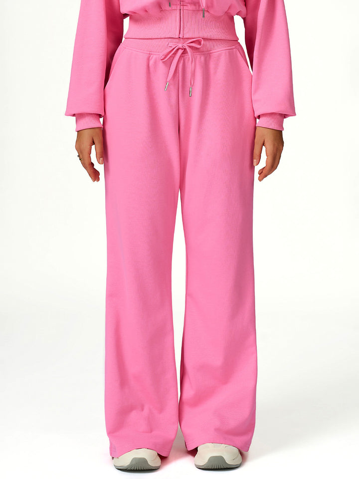 Elastic Drawstring Wide-Leg Pants