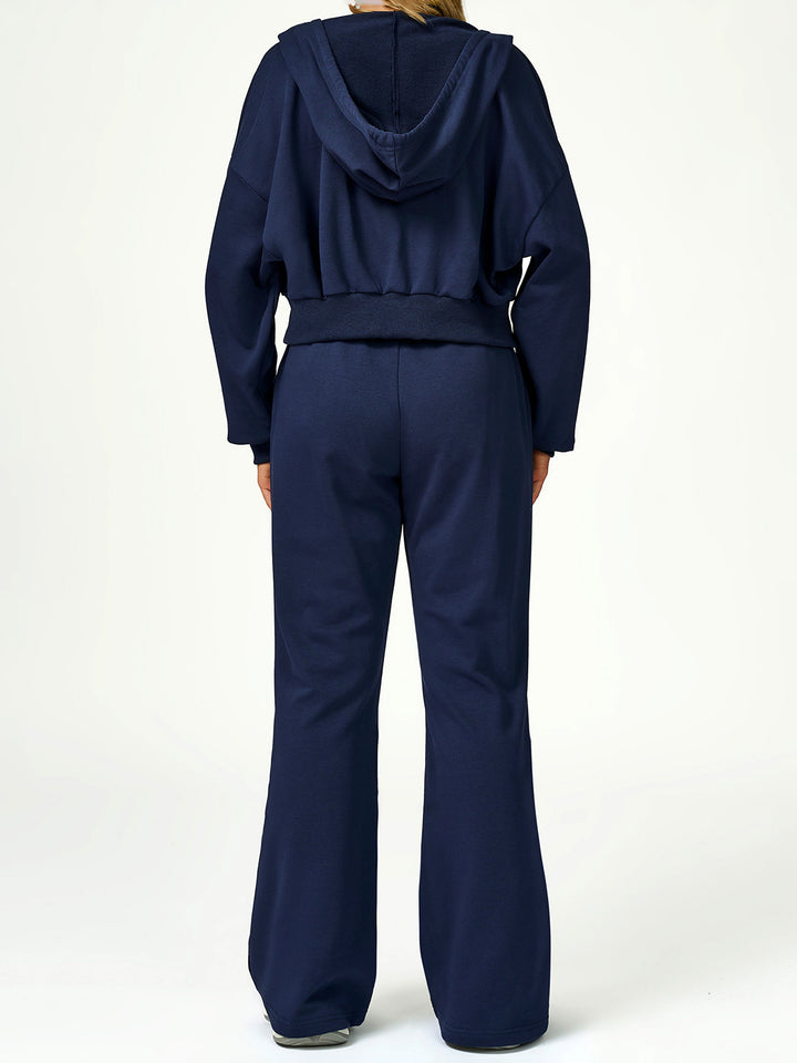 Elastic Drawstring Wide-Leg Pants