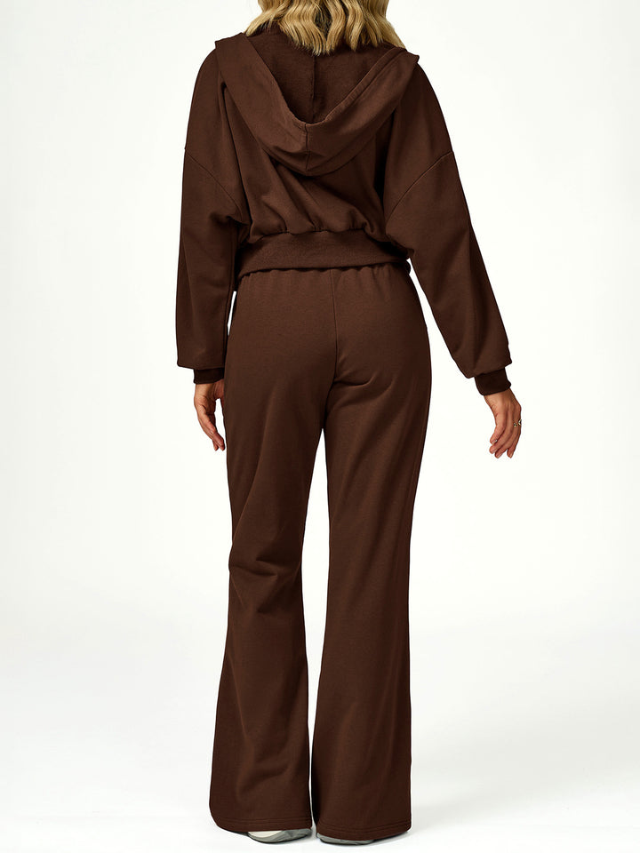 Elastic Drawstring Wide-Leg Pants