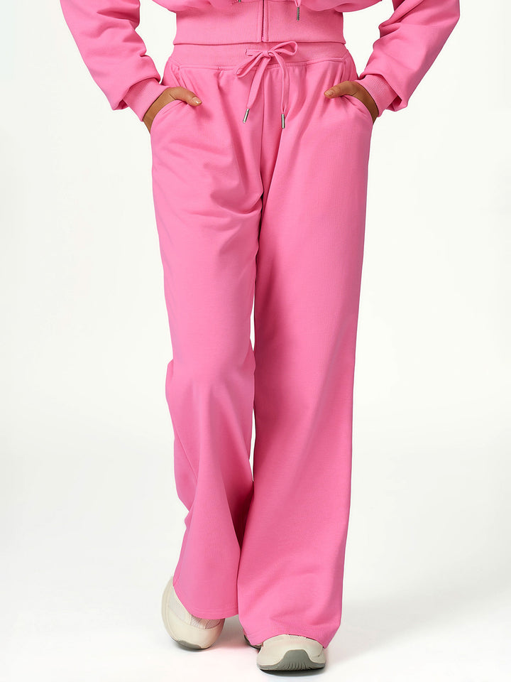Elastic Drawstring Wide-Leg Pants