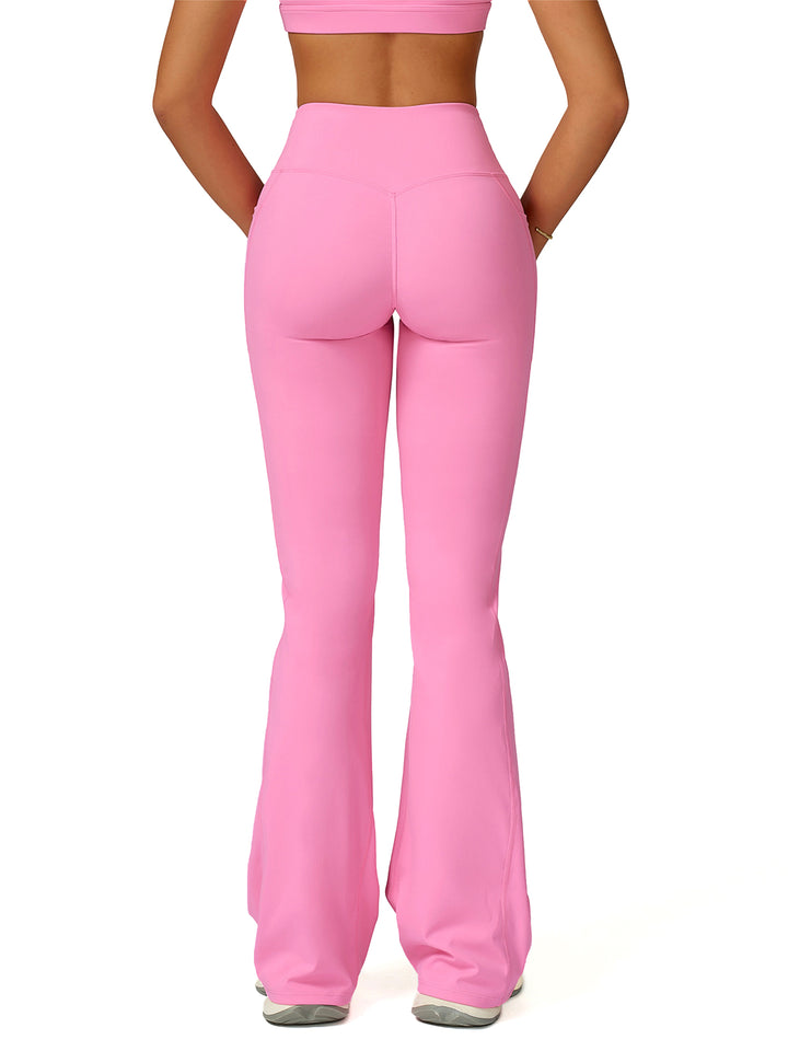 Flared Cross-Waist Sports Pants