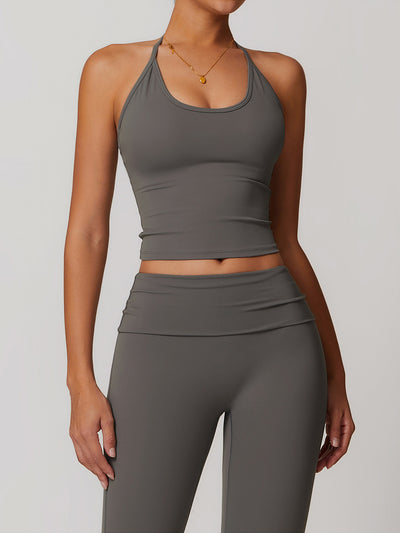 Halter Back Sculpting Sports Tops