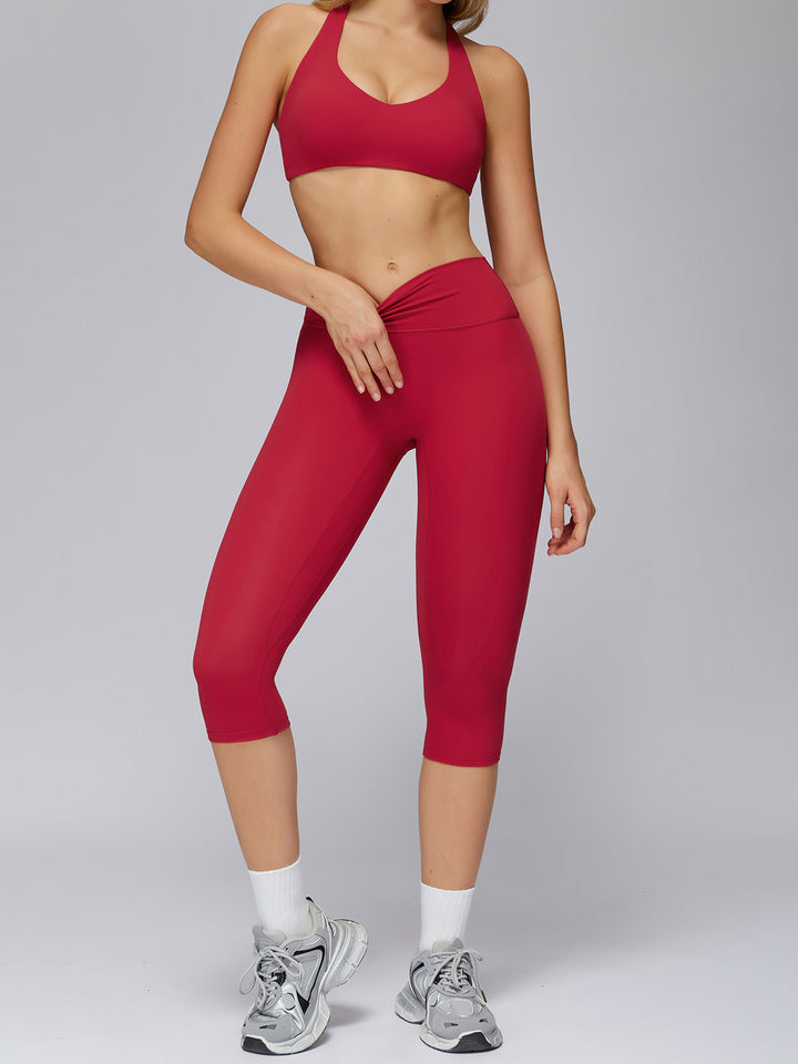 High-Waist Cropped Sculpt Pants