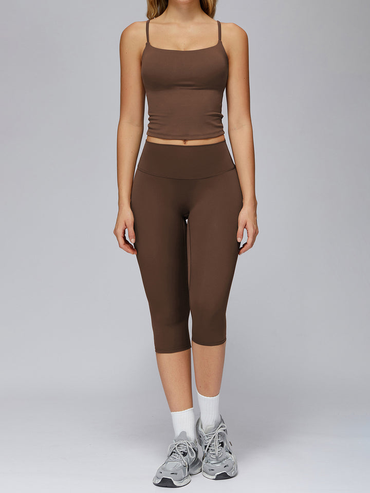 High-Waist Cropped Sculpt Pants