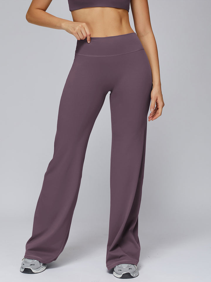 High-Waist Draped Wide-Leg Pants